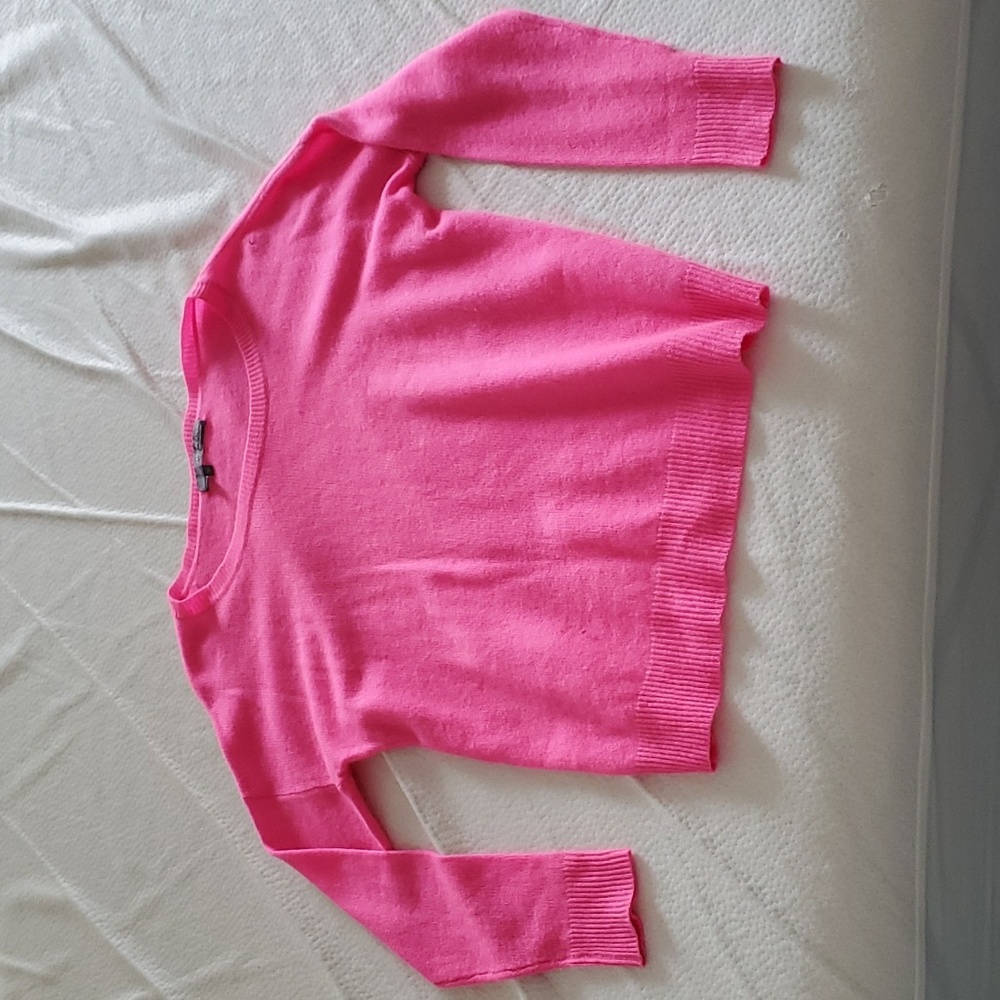 360 Sweater Brand Neon Pink Cashmere Sweater